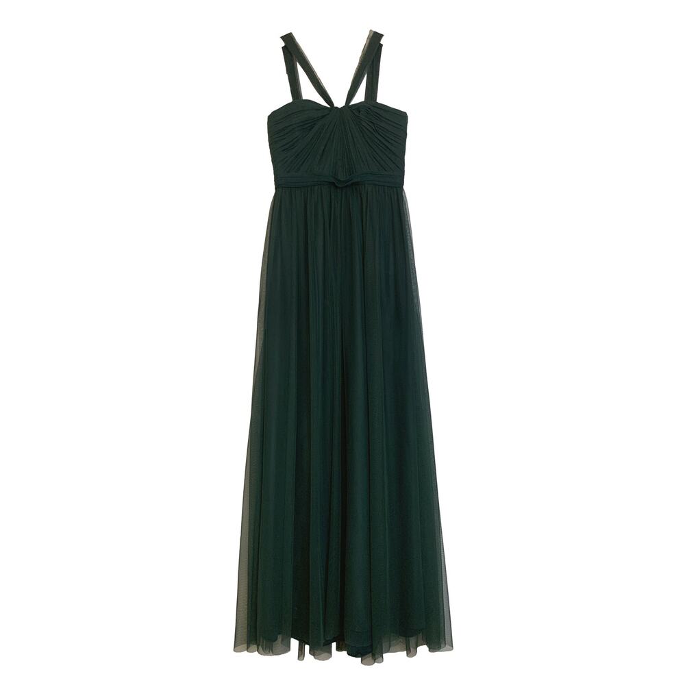 Amsale Hunter Green Tulle dress size 8
